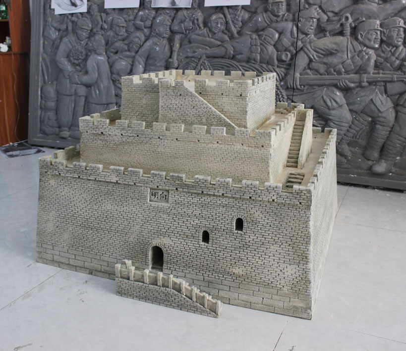 “镇北台”模型，古城堡模型，城墙模型，长城模型